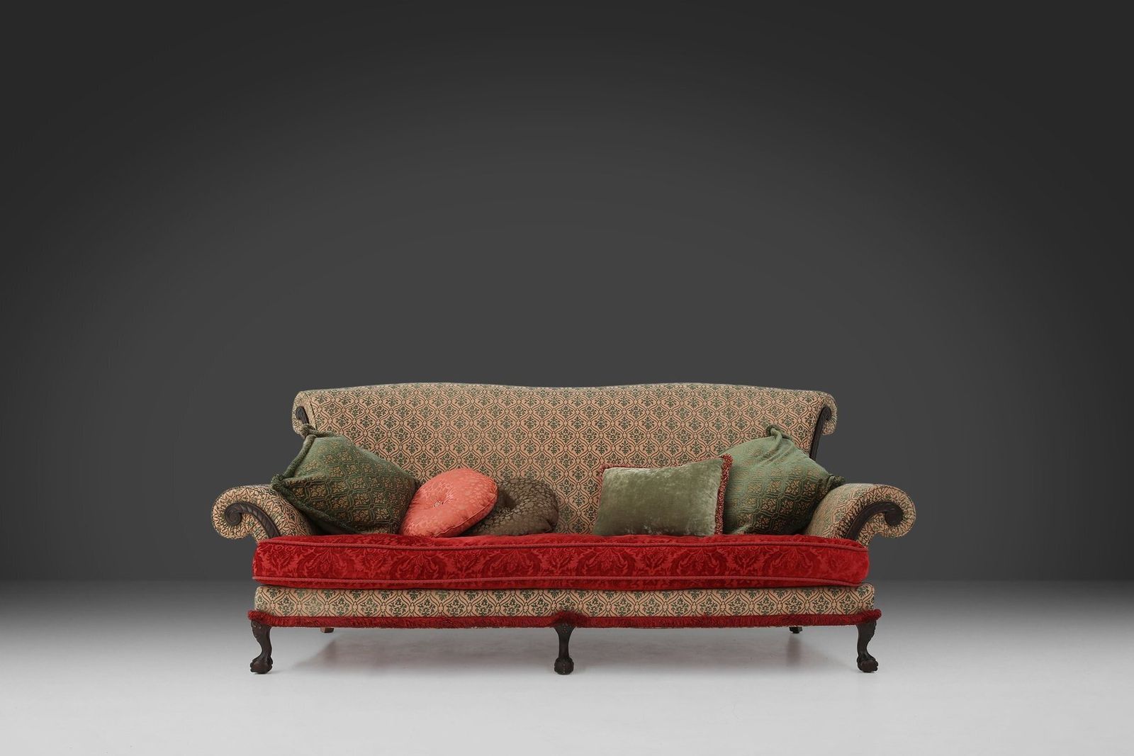 Large Set Of Victorian Sofa And Ottoman, United Kingdom, 1890s, Set Of 2 photo furniture