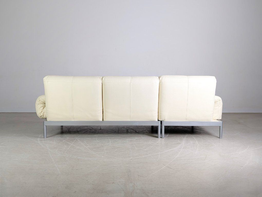 photo vinterior Original Rolf Benz Plura Corner Sofa, Light Beige Leather, Cream Design