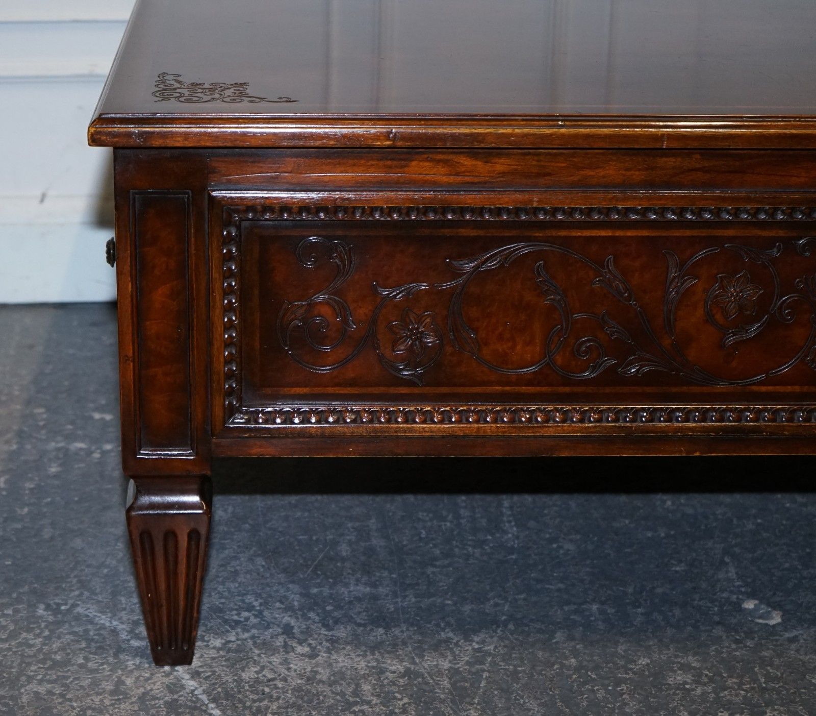 Stunning American Theodore Alexander Coffee Table Two Drawers & Butler Trays photo Furniture