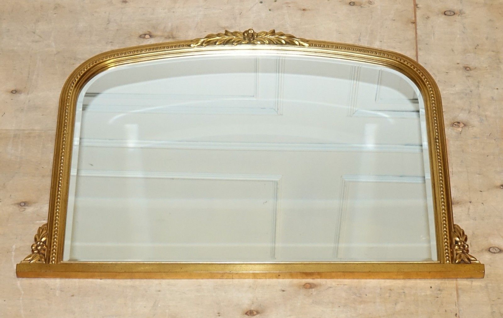 Vintage Victorian Style Gilted Overmantel Wall Mirror