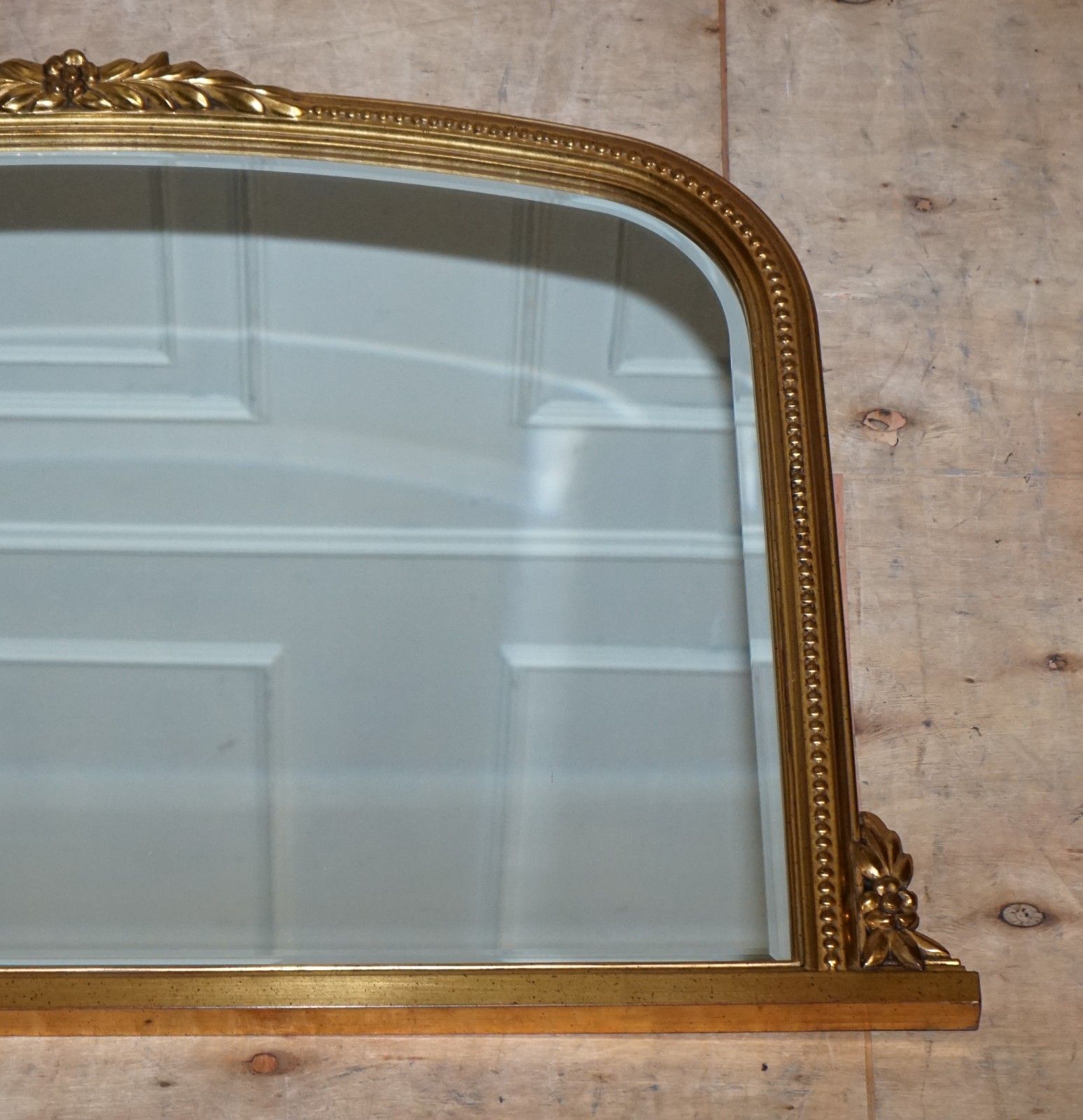 Vintage Victorian Style Gilted Overmantel Wall Mirror photo for sale