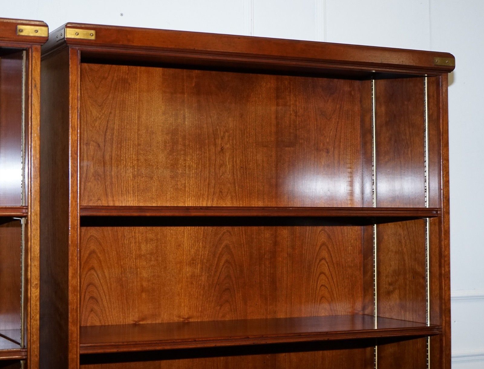 Stunning Pair Of Kennedy Harrods London Military Campaign Open Bookcases photo 6500.0
