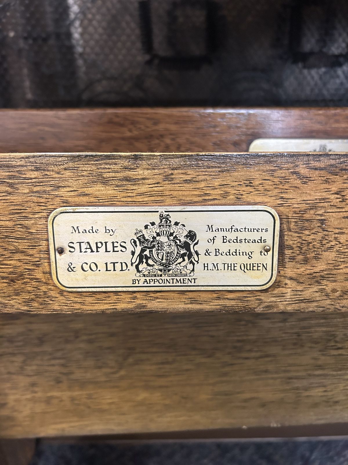 2 Staples & Co Single Beds With Steel Bases, 1 Mahogany. 1 Yew. Very Good Condition photo furniture