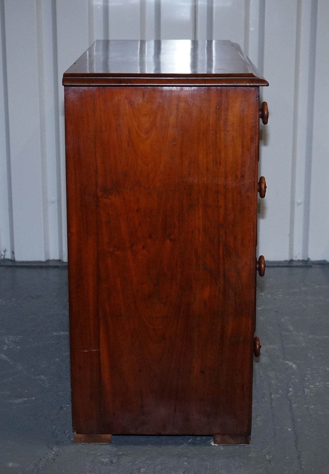 photo vintage Large Early Victorian Chest Of Drawers With Original Knobs And Locks