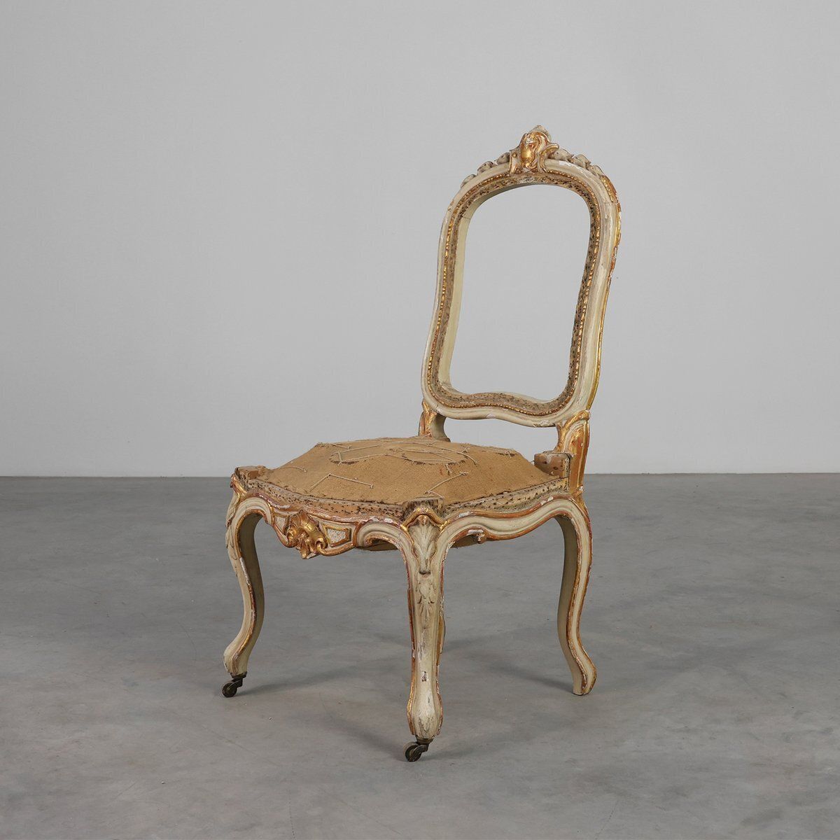 French Louis XV Chair In Carved Wood