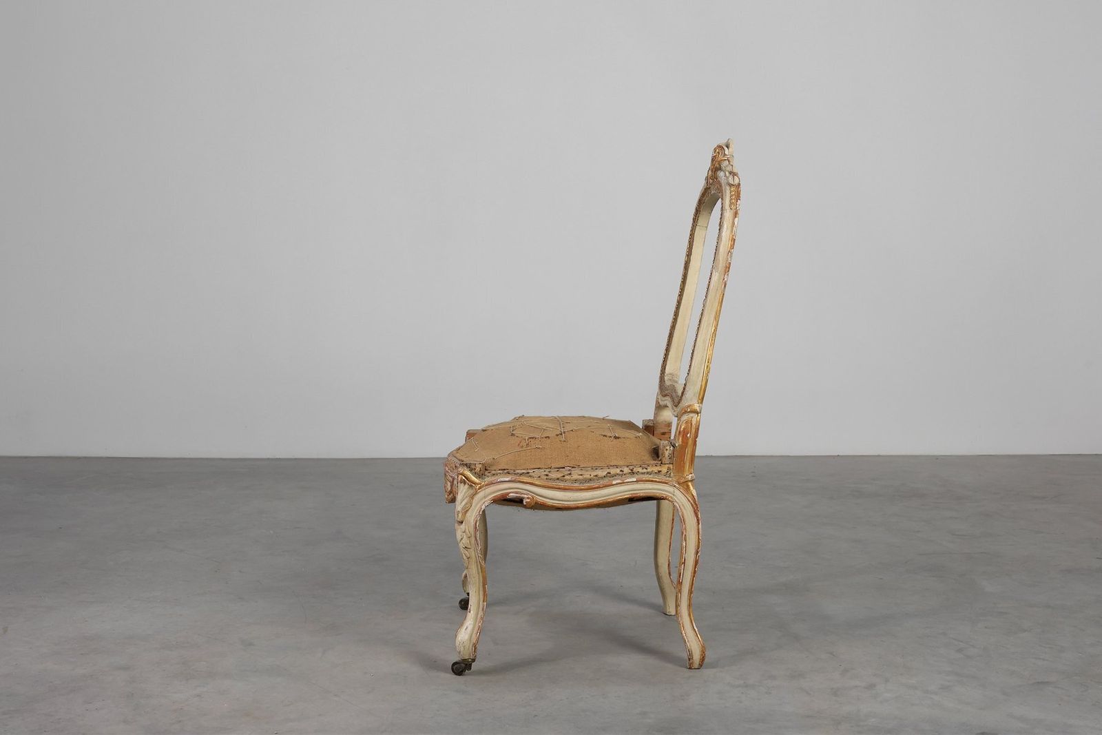 French Louis XV Chair In Carved Wood photo vintage