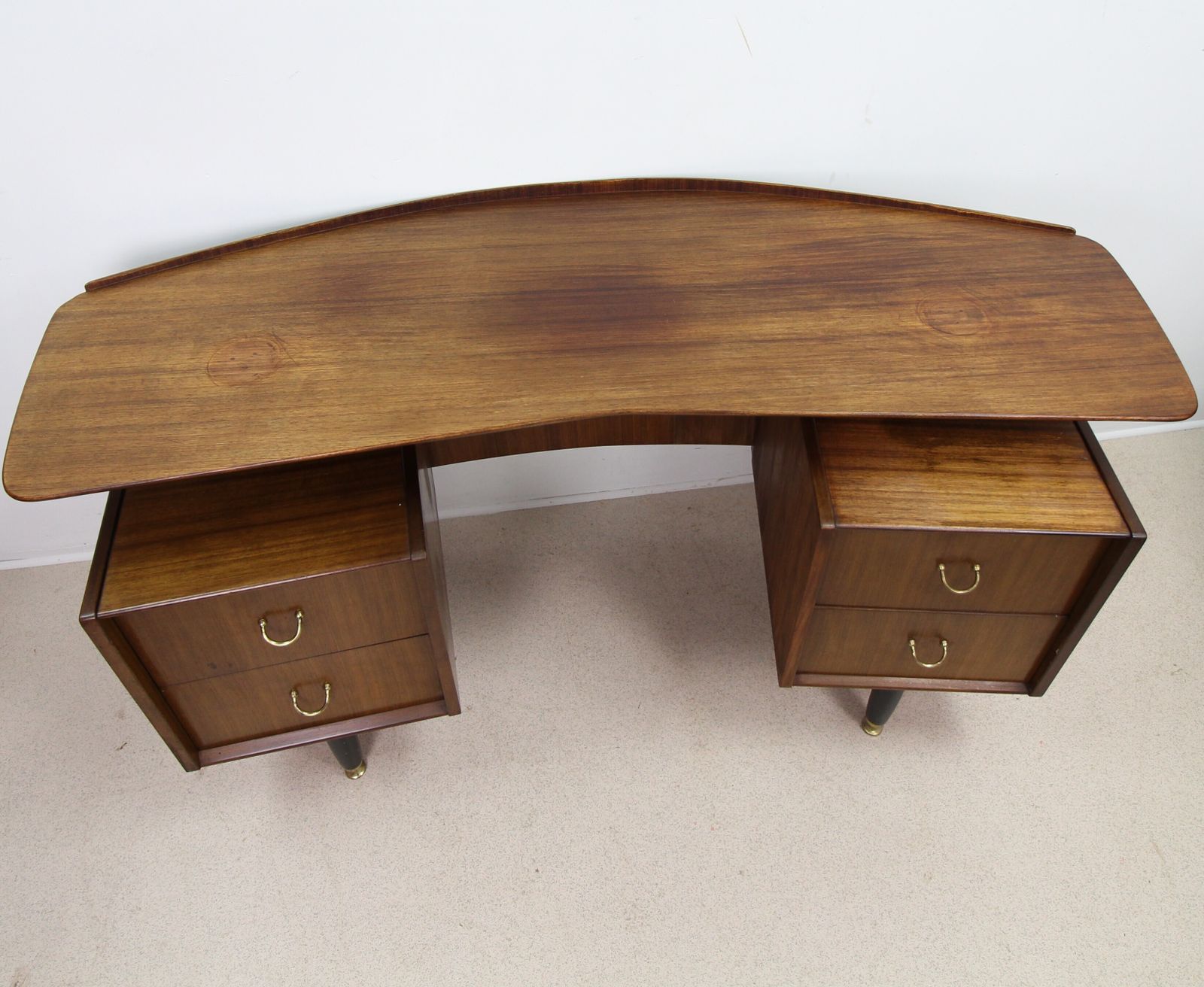 Mid Century Curved Floating Top Desk By E Gomme G Plan photo Furniture
