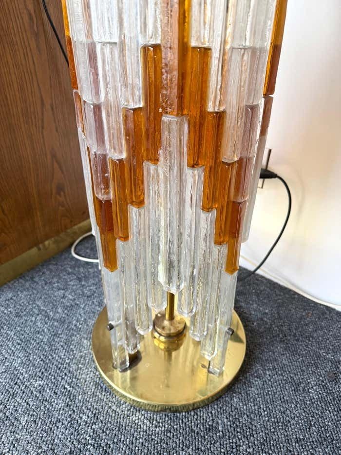 11547.0 Mid Century Modern Glass Tower Floor Lamp By Poliarte, Italy, 1970s photo