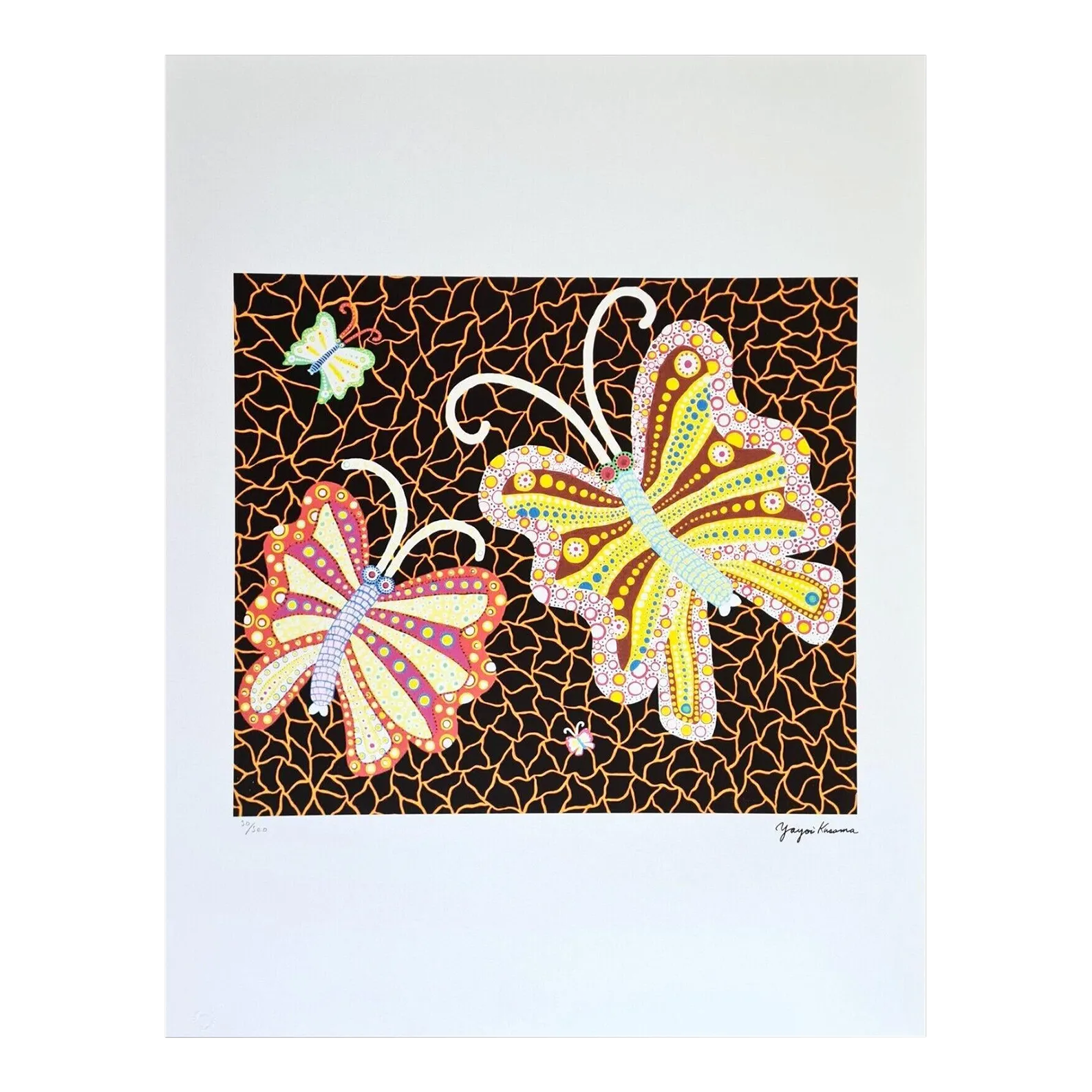 Yayoi Kusama, Butterflies, Lithograph, 1990s