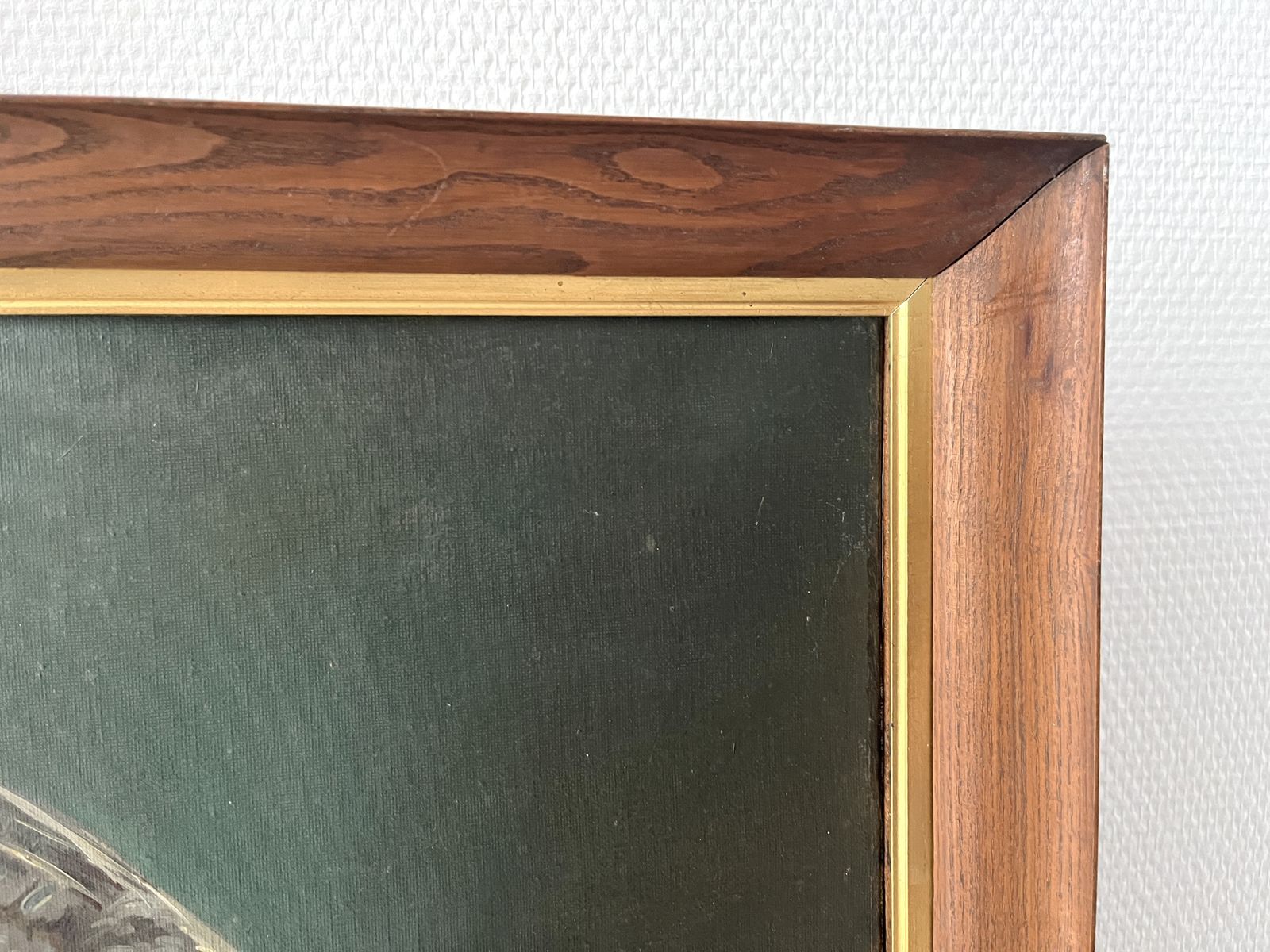 photo vinterior French Antique Still Life Oil On Canvas "The Trophy Hunting", Original 1920s Pheasant Painting