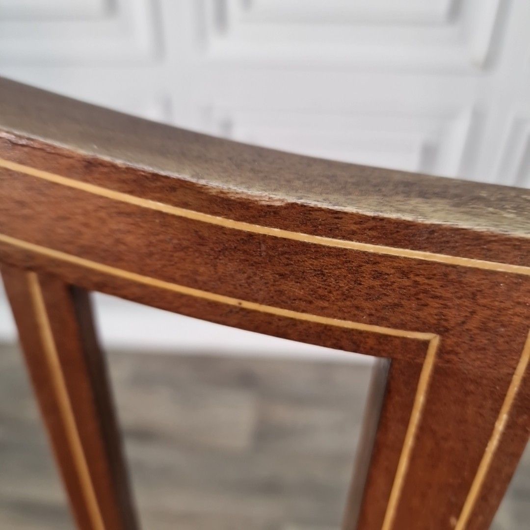 photo for sale Antique Cane Bedroom Chair Edwardian Hallway Desk Seat Solid Wood Vintage