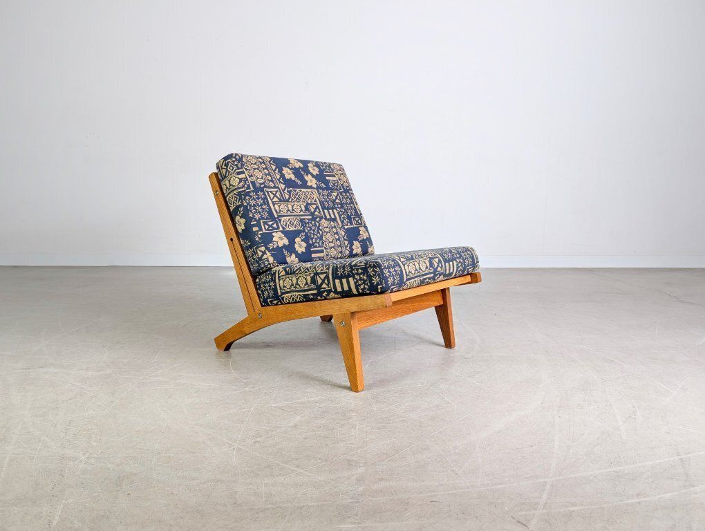 2x Original Getama Ge370 Midcentury Armchair Hans J. Wegner Oak photo vinterior