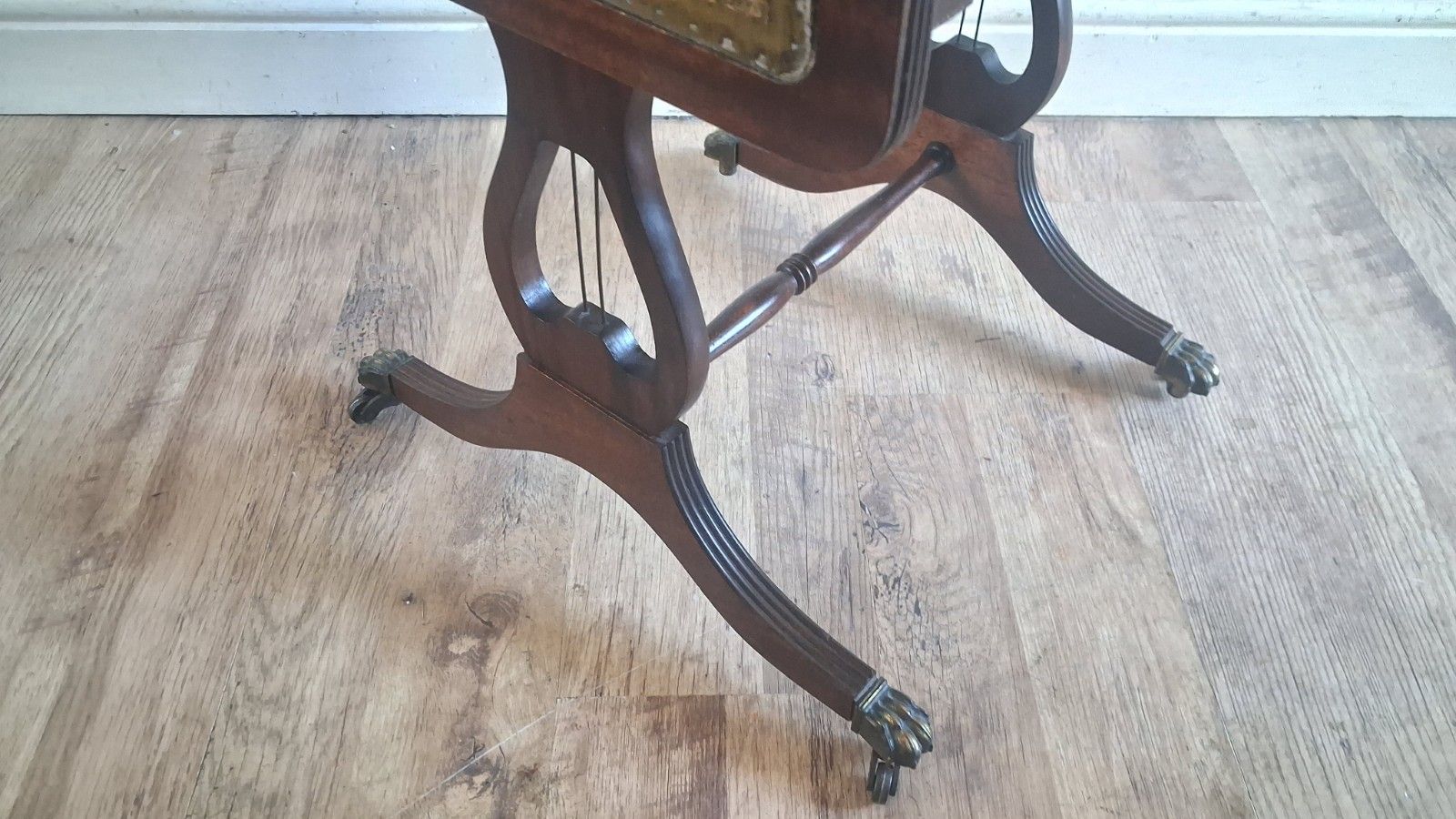 135.0 1980's Regency Revival Mahogany & Leather  Accent ,Drinks,Lamp,Side Table photo