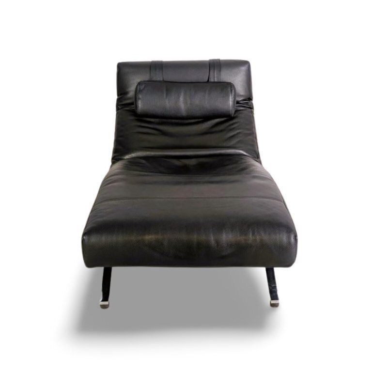 Original Niels Eilersen Armchair Jens Juul Lounger Leather Black 1980