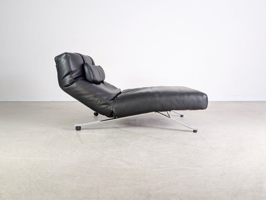 photo for sale Original Niels Eilersen Armchair Jens Juul Lounger Leather Black 1980