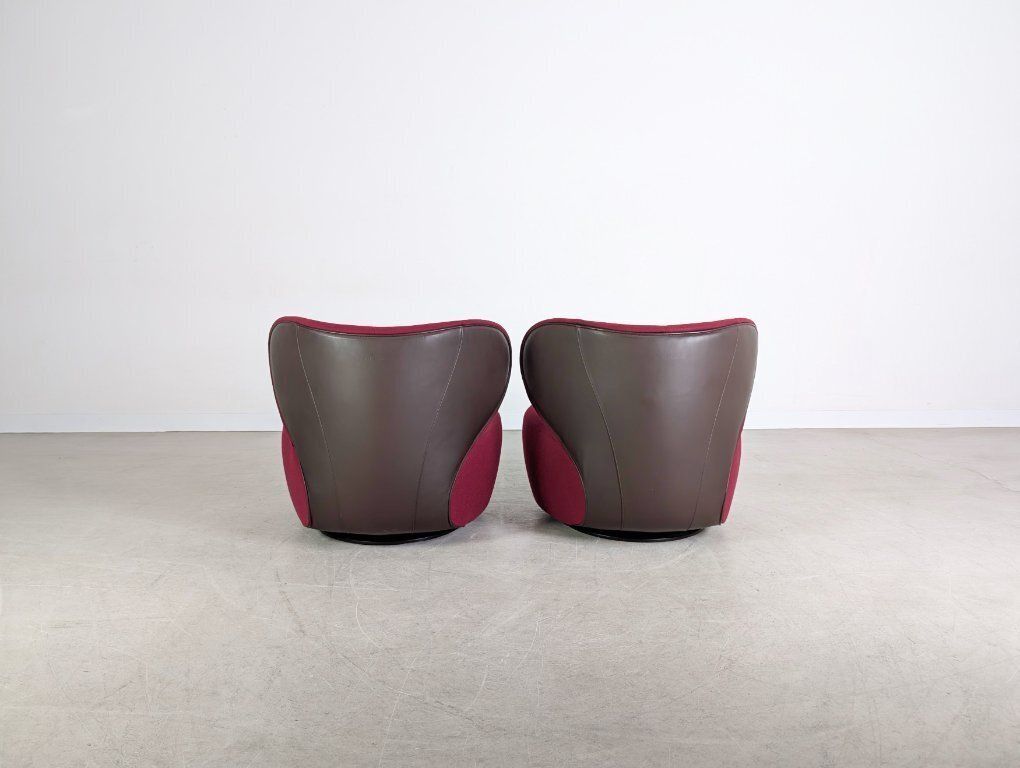 2x Original Walter Knoll Armchair Eoos Fabric Purple Design photo 2350.0