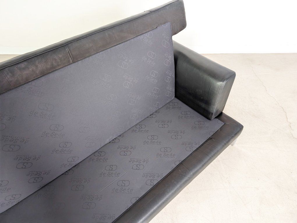 3190.0 Original Sofa De Sede Ds 0040 Leather Design Two Seater Black photo