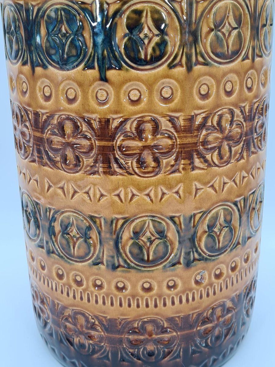 Ceramic 289 47 Vase With Relief Decor From Scheurich Keramik, West Germany, 1970s photo 192.0