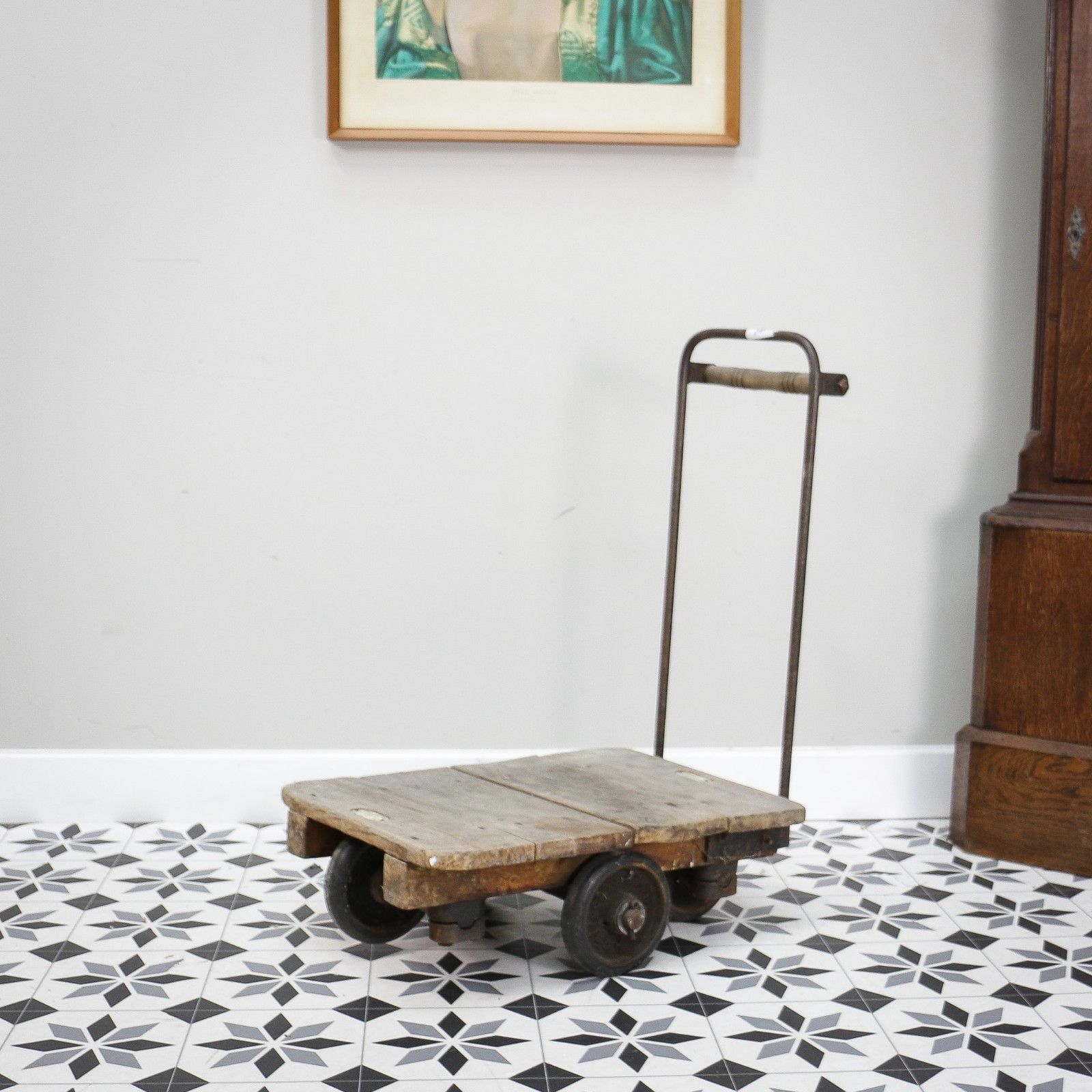 photo for sale Slingsby Vintage Heavy Duty Industrial Trolley With Maker Plate