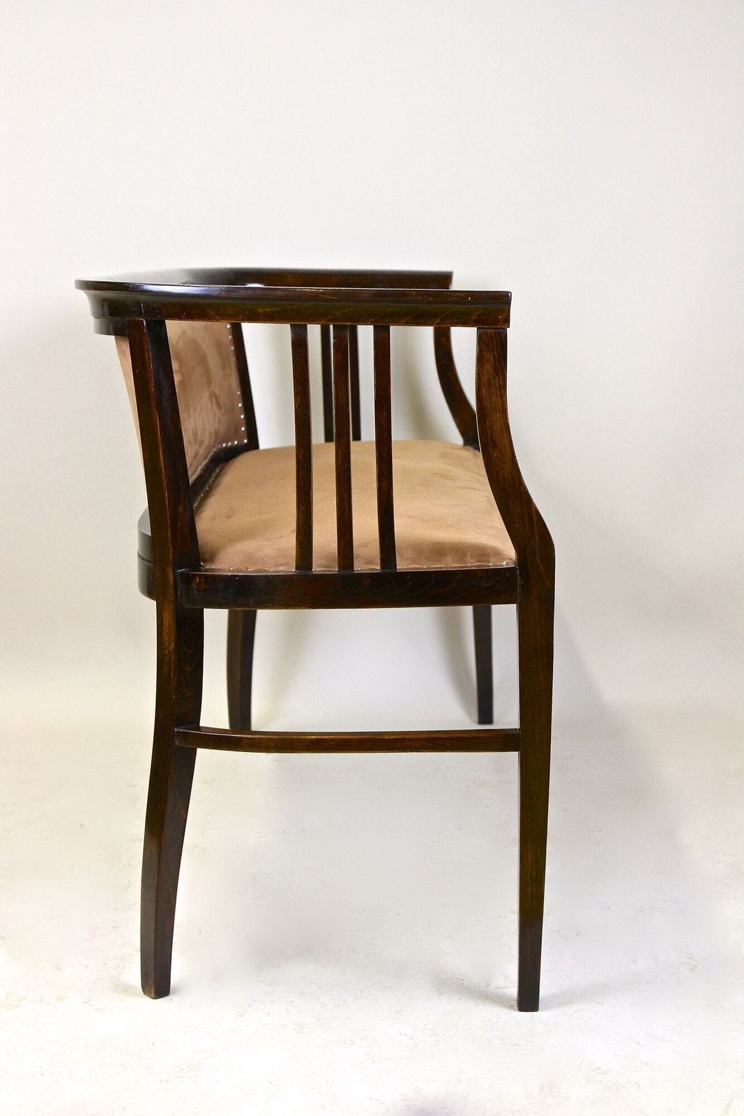 20th Century Art Nouveau Bench   Bentwood, Newly Upholstered, Austria Circa 1910 photo vintage