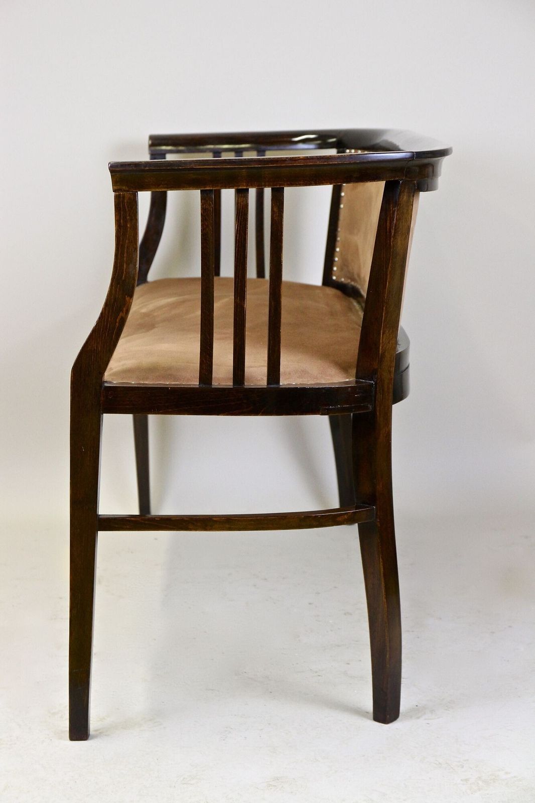 2900.0 20th Century Art Nouveau Bench   Bentwood, Newly Upholstered, Austria Circa 1910 photo