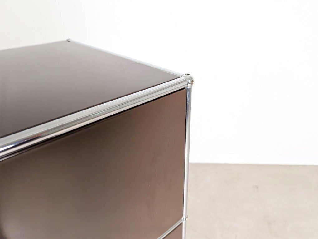 3333.0 Original Usm Haller Filing Cabinet 2x4 Brown Vintage Shelf Chest Of Drawers photo