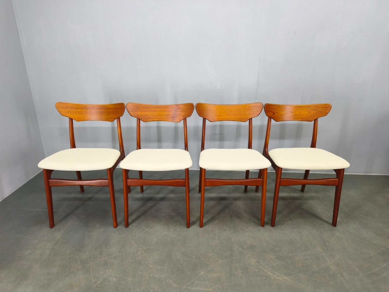 Set Of 4 Danish Teak Dining Chairs By Schionning & Elgaard, 1960s photo for sale