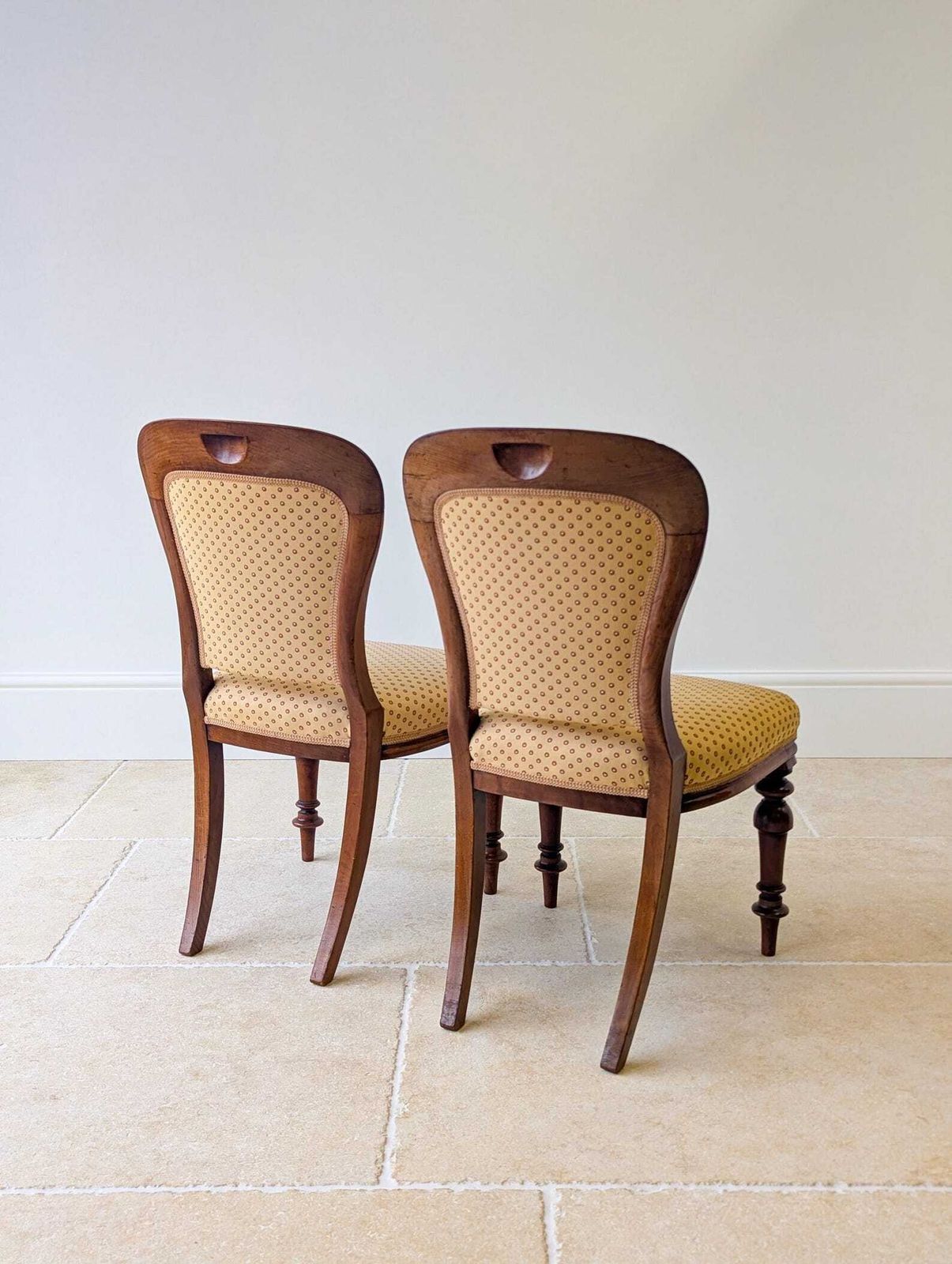 Pair Of Antique Victorian Walnut Side Chairs C.1860 photo buy