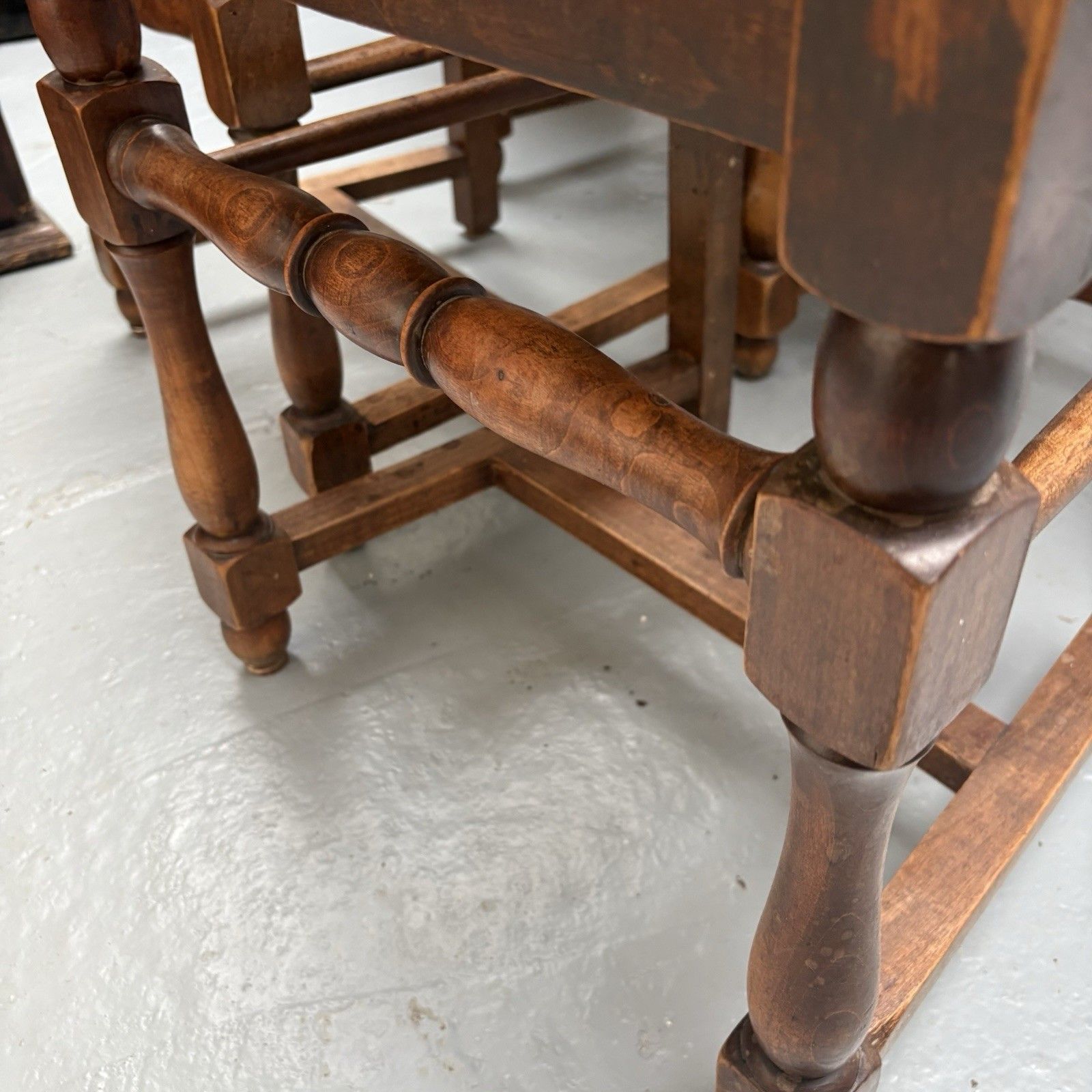 photo for sale Four French Country Provincial Ladder Back Rush Seat Farmhouse Dining Chairs