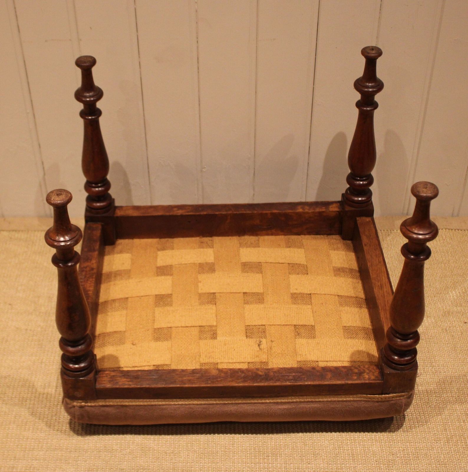 240.0 Mahogany Upholstered Stool, 1800s photo