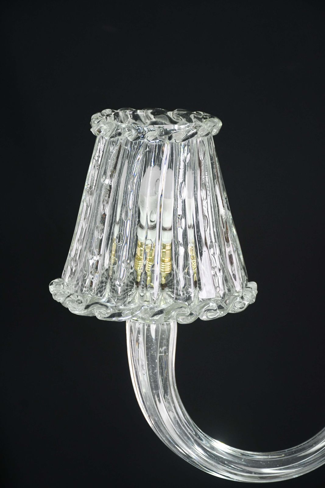 Luxury Art Decò Barovier E Toso Chandelier, Murano "Bubble" Glass, 1950s photo buy