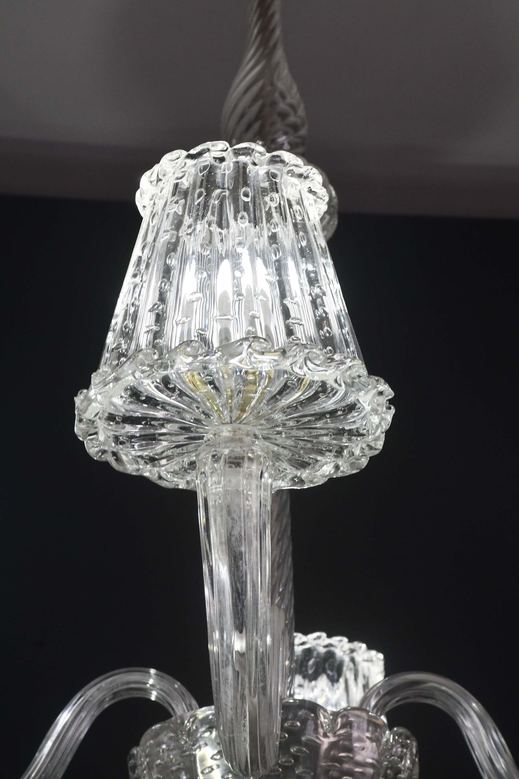 photo buy Luxury Art Decò Barovier E Toso Chandelier, Murano "Bubble" Glass, 1950s