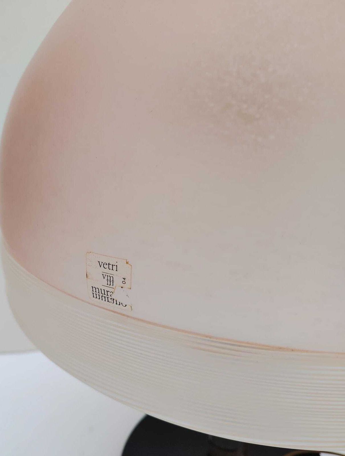 Rare Pink Murano Glass And Lucite Table Lamp From Venini, Designed In The 1980s. Big Size. photo Lighting