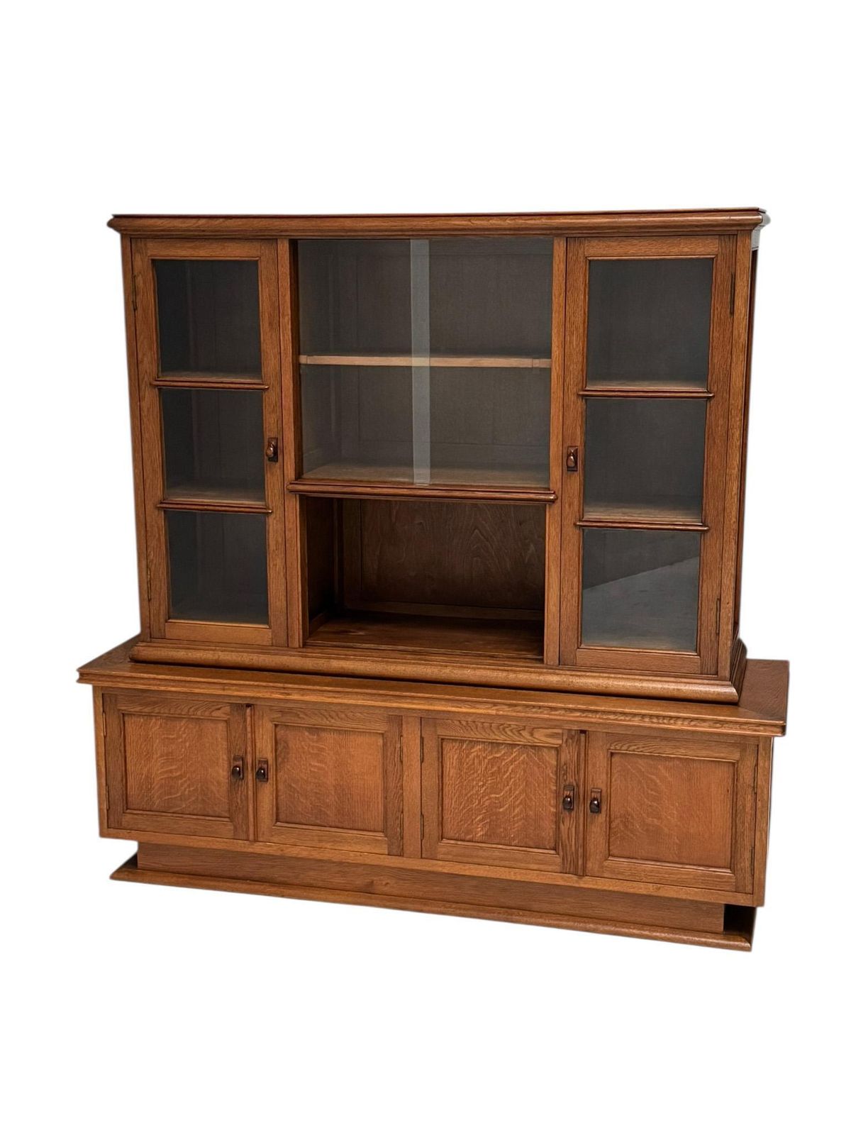 Art Deco Bookcase Or Display Cabinet With Glass Sliding Doors, 1930s photo Furniture