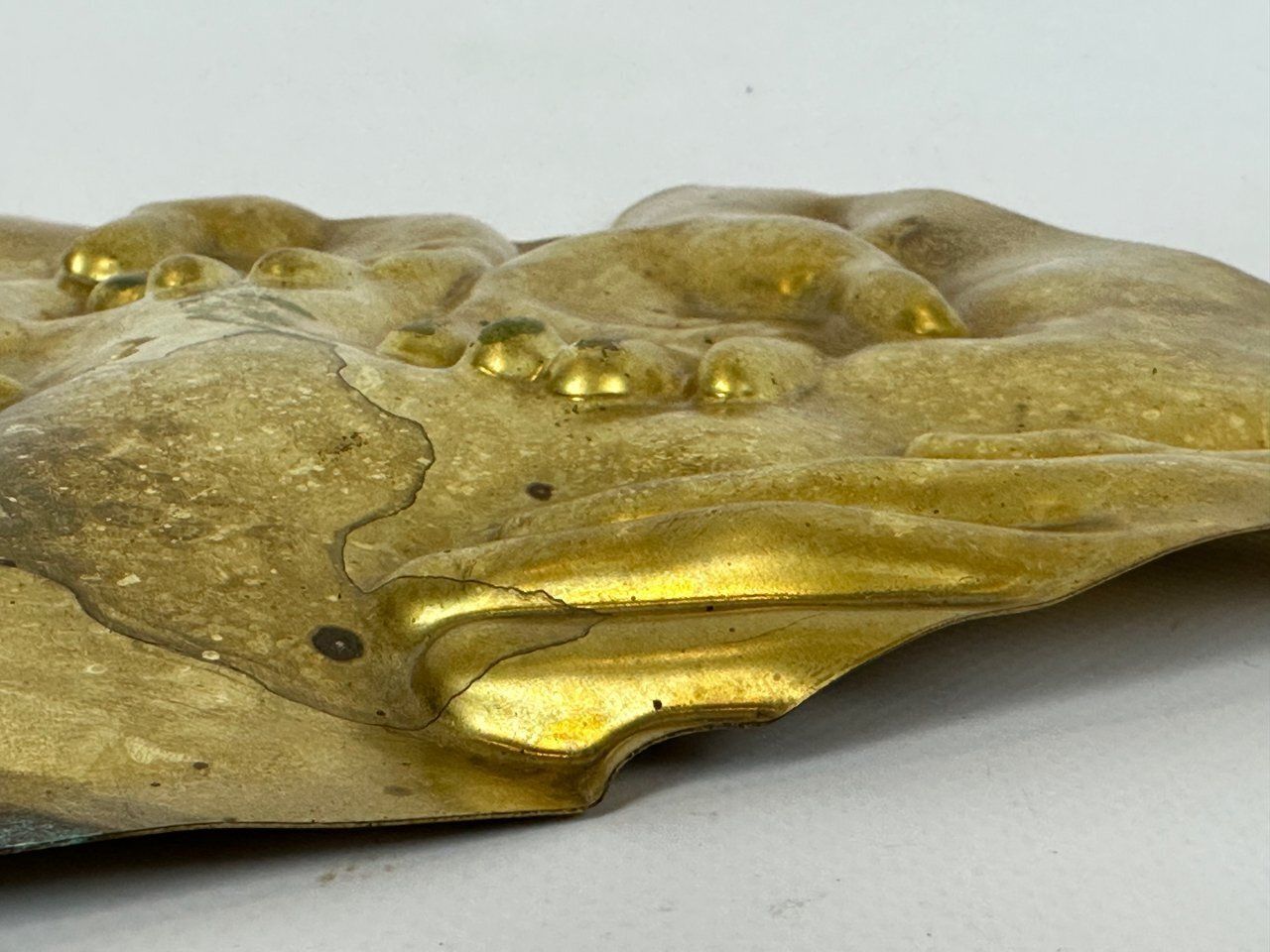 Brass Piura Wall Plaque Or Relief Attributed To Barbro Bäckström, 1978 photo vintage