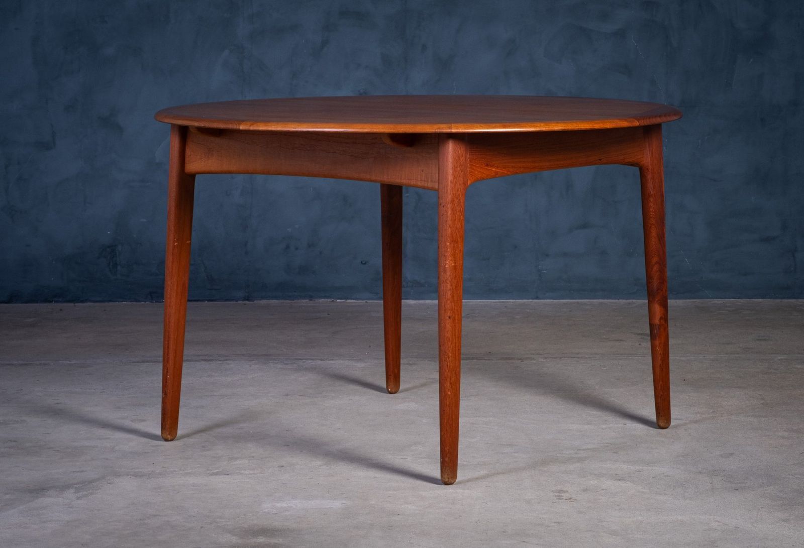 Round Teak Dining Table With Butterfly Extension By Svend Aage Madsen For K. Knudsen, 1960s photo 2681.0