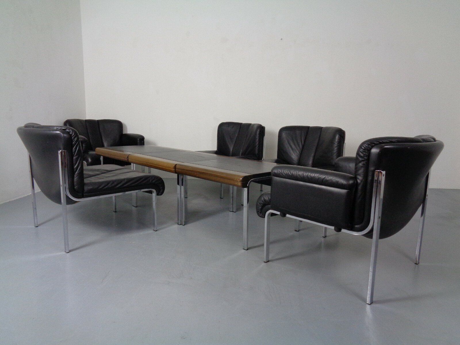 1200 Eurochairs & Tables By Hans Eichenberger For Girsberger, Switzerland, 1970s, Set Of 8 photo furniture