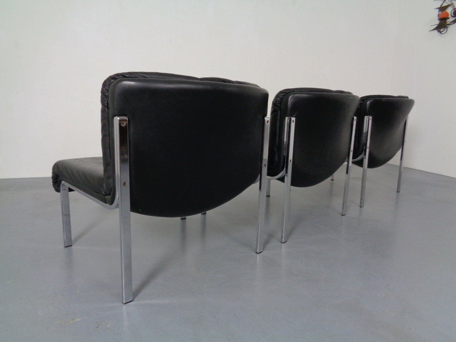 1200 Eurochairs & Tables By Hans Eichenberger For Girsberger, Switzerland, 1970s, Set Of 8 photo vintage