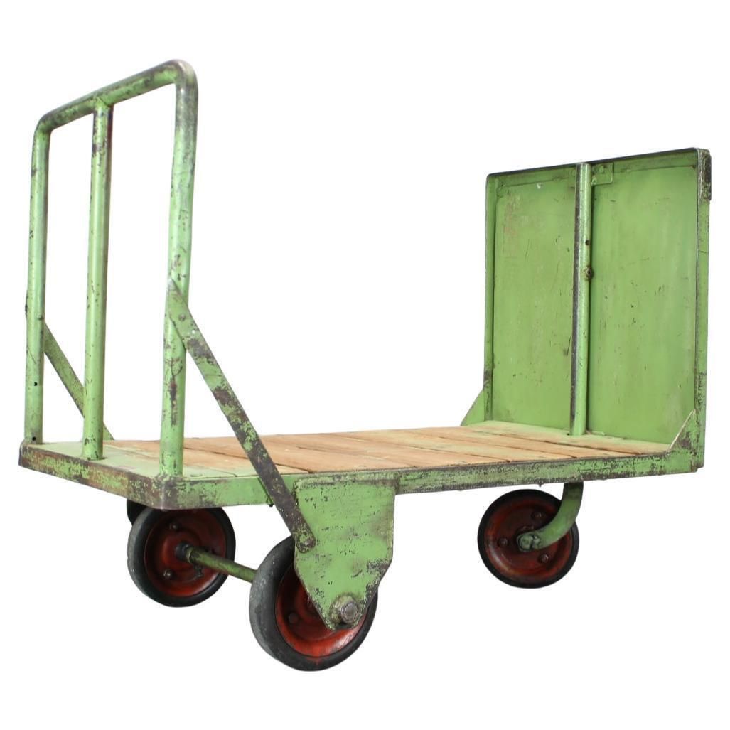 Mid Century Industrial Bar Cart, 1950s, Czechoslovakia