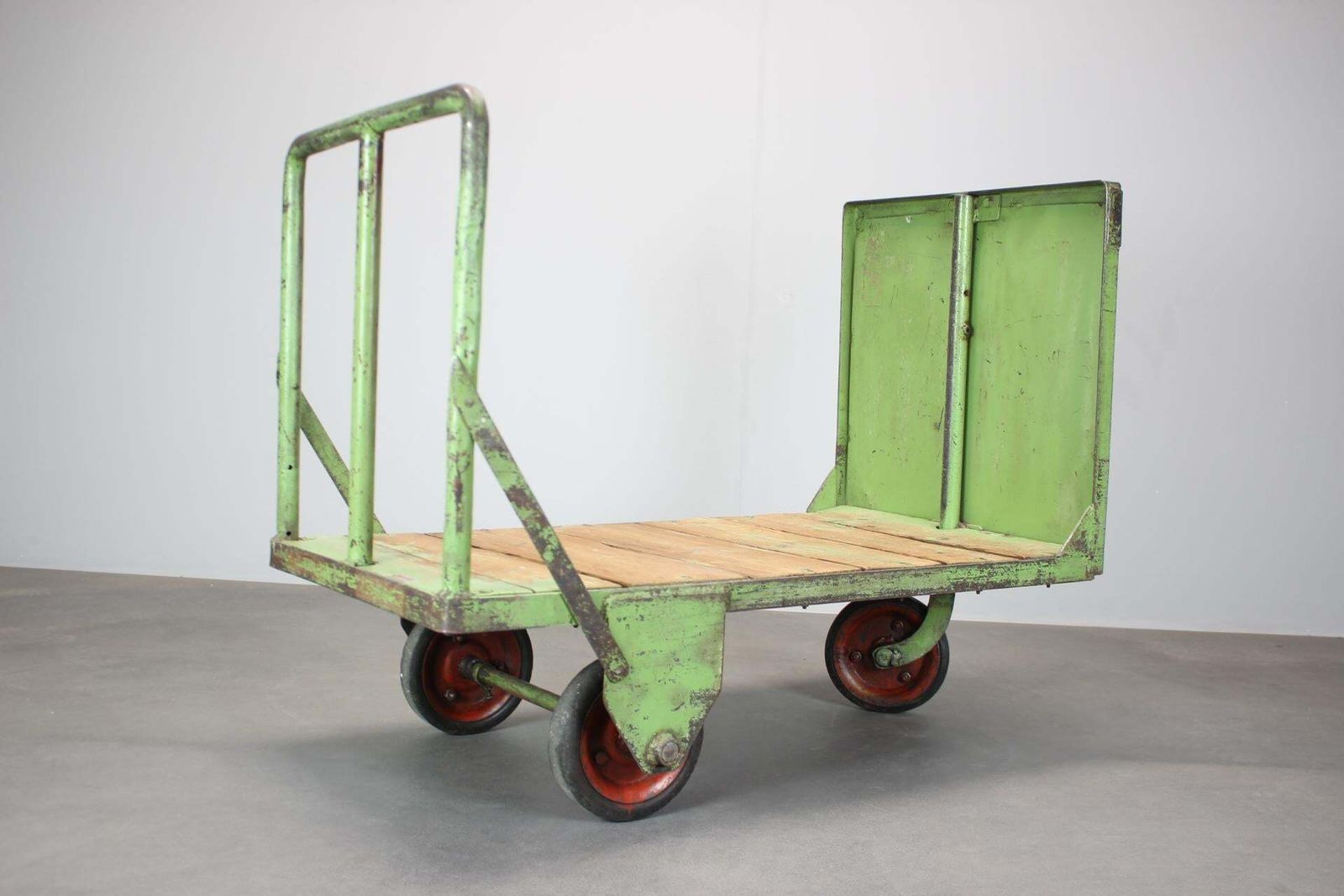 Mid Century Industrial Bar Cart, 1950s, Czechoslovakia photo furniture