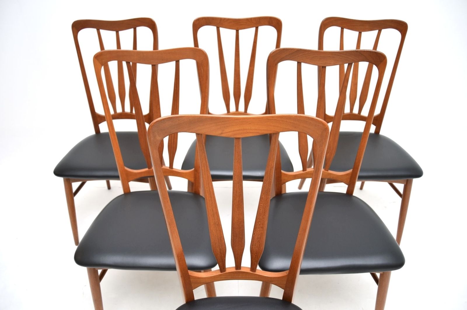 Set Of Six Danish Teak ‘Ingrid’ Dining Chairs By Niels Koefoed photo Furniture