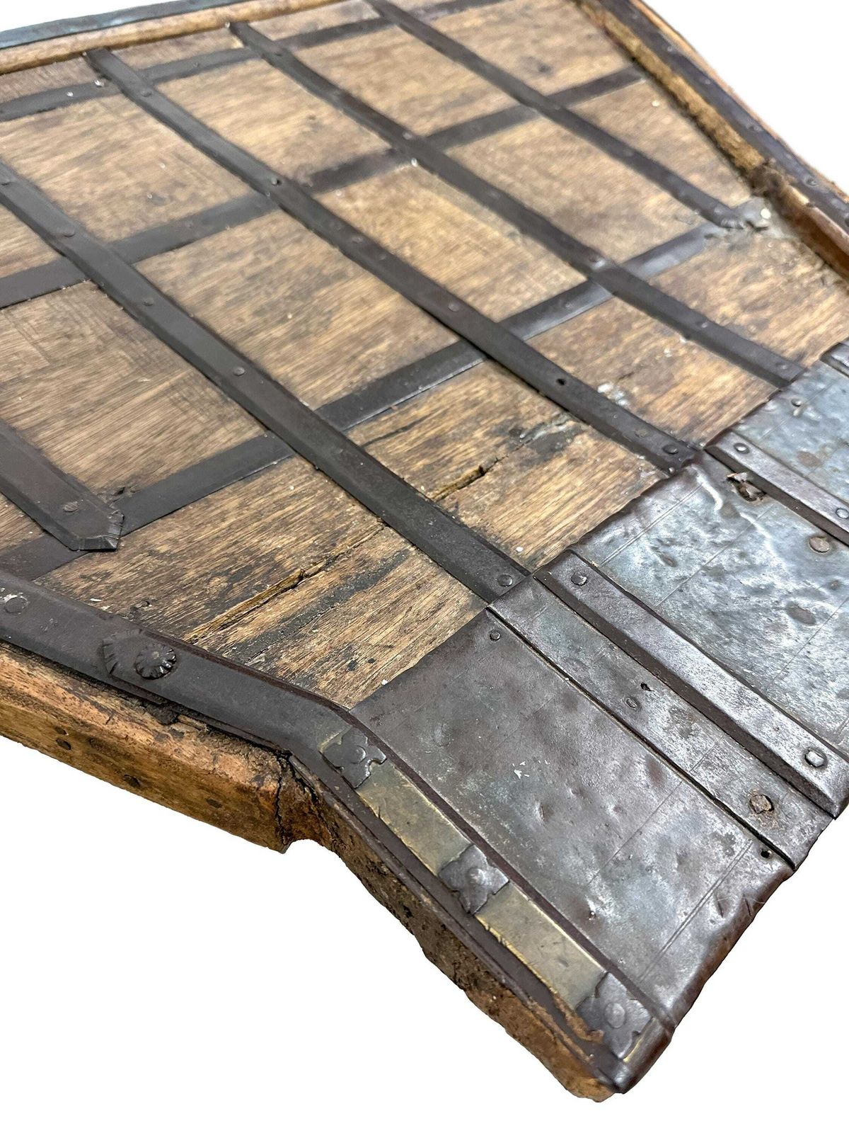 19th Century Indian Ox Cart Coffee Table With Hand Forged Iron   Reclaimed Rustic Wood photo 265.0