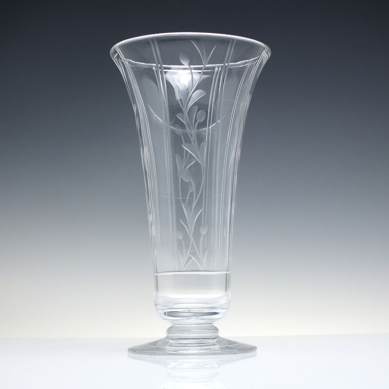 Stuart Crystal Art Deco Flower Vase C1935. photo furniture
