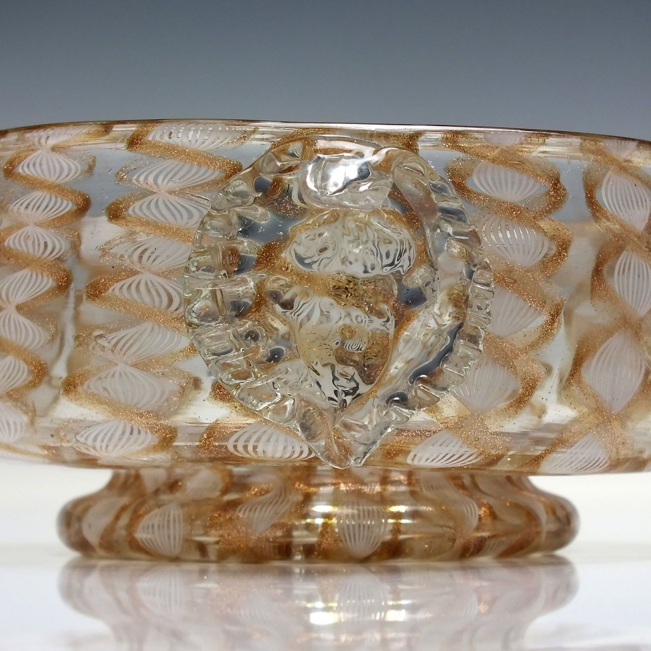 Rare Salviati & C. ‘Cherub’ Zanfirico Filigrana Glass Bowl C1859 72. photo Home Decor