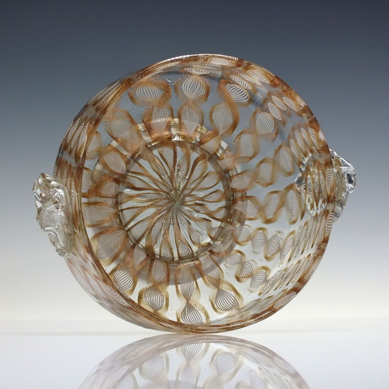 Rare Salviati & C. ‘Cherub’ Zanfirico Filigrana Glass Bowl C1859 72. photo buy
