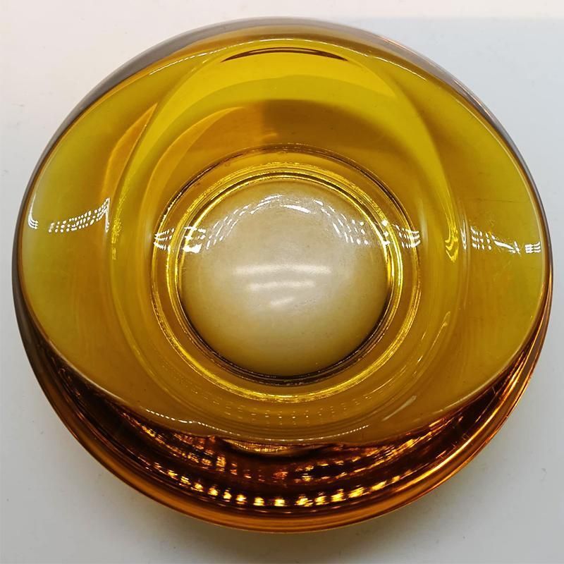 1960s Big Golden Yellow Ashtray Or Catch All In Murano Glass. 17.5cm. Made In Italy. photo buy