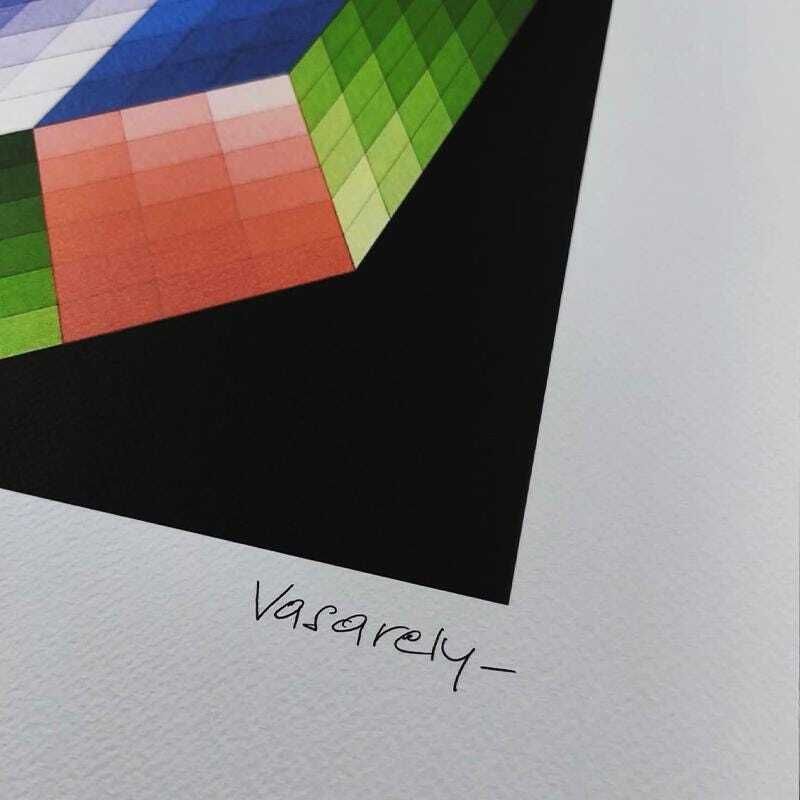 1970s Victor Vasarely Limited Numbered Edition Lithograph. photo for sale