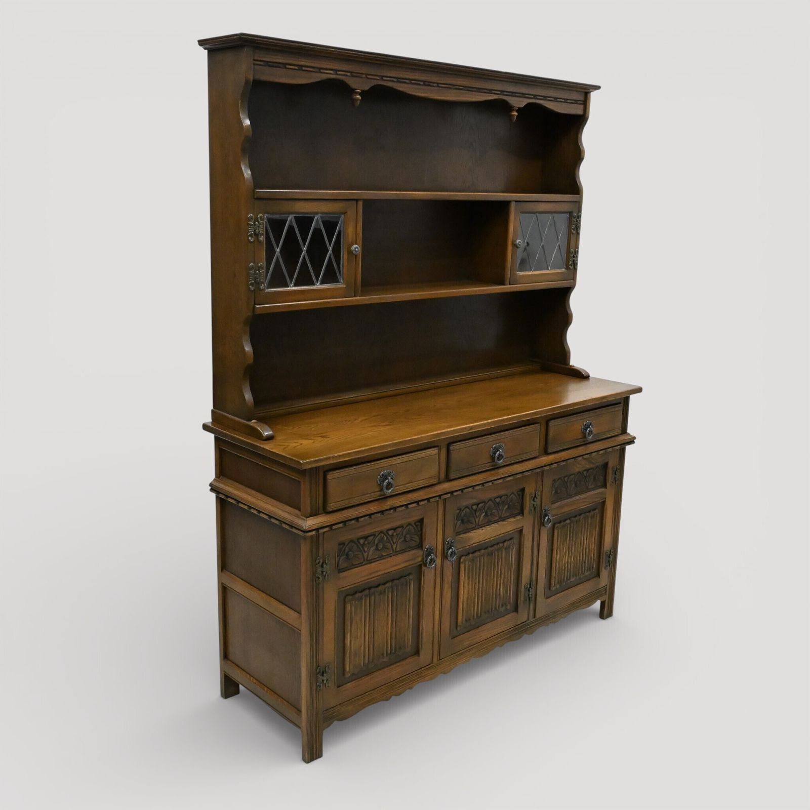Old Charm Oak Dresser In Light Oak Finish Tudor Style 4ft 6" W Free Uk* Delivery photo furniture