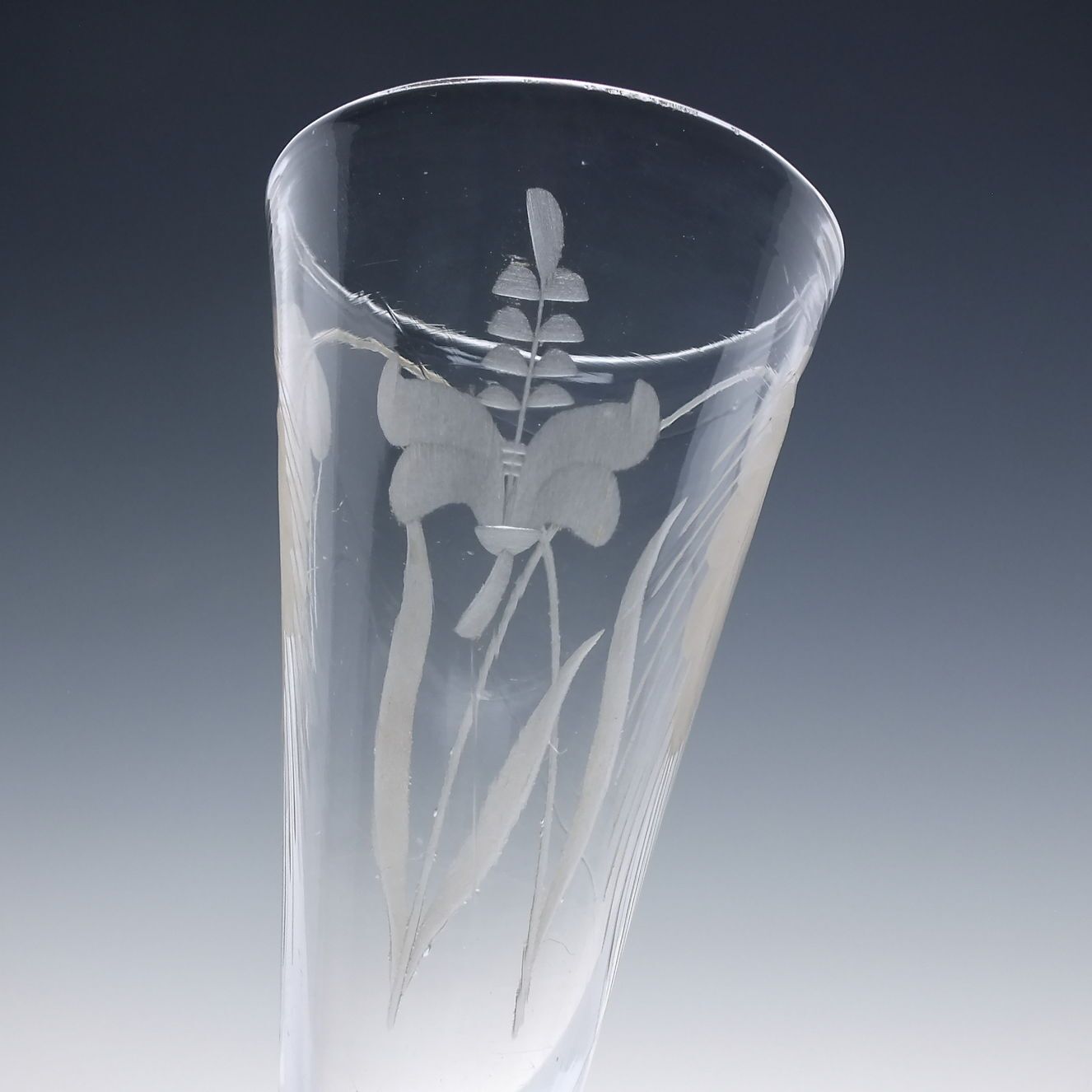 Rare 18th Century Engraved Barley Wine Glass C1745. photo Home Decor