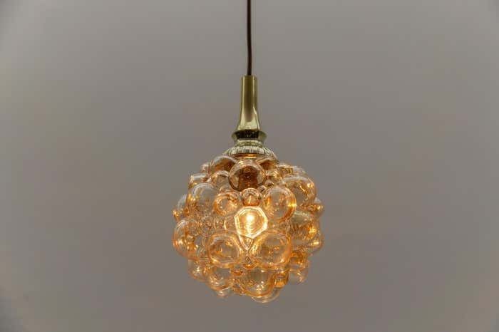 photo furniture Petit Amber Bubble Glass Ceiling Lamp By Helena Tynell Limburg Germany 1960s